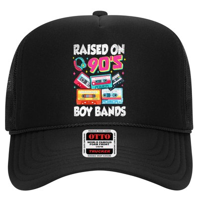 Raised On 90s Boy Bands Cassette Tape Retro Trucker Hat