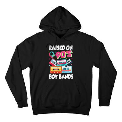 Raised On 90s Boy Bands Cassette Tape Retro Tall Hoodie