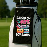 Raised On 90s Boy Bands Cassette Tape Retro Golf Towel