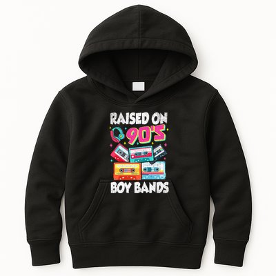 Raised On 90s Boy Bands Cassette Tape Retro Kids Hoodie