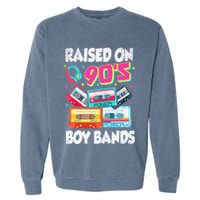 Raised On 90s Boy Bands Cassette Tape Retro Garment-Dyed Sweatshirt