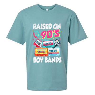 Raised On 90s Boy Bands Cassette Tape Retro Sueded Cloud Jersey T-Shirt