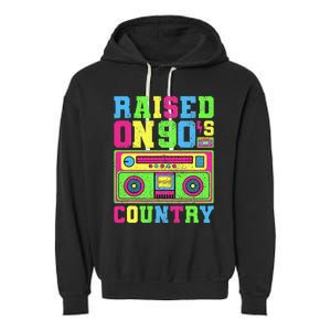 Raised On 90s Country Music  Country Concert Outfit Garment-Dyed Fleece Hoodie