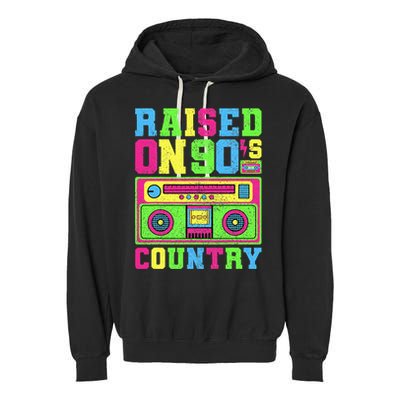 Raised On 90s Country Music  Country Concert Outfit Garment-Dyed Fleece Hoodie