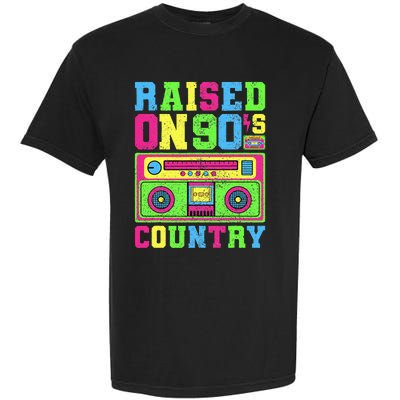 Raised On 90s Country Music  Country Concert Outfit Garment-Dyed Heavyweight T-Shirt