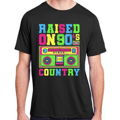 Raised On 90s Country Music  Country Concert Outfit Adult ChromaSoft Performance T-Shirt