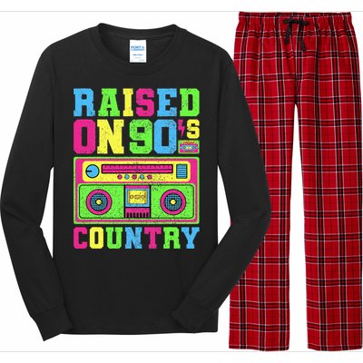 Raised On 90s Country Music  Country Concert Outfit Long Sleeve Pajama Set