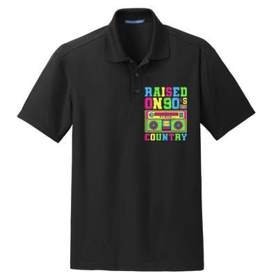 Raised On 90s Country Music  Country Concert Outfit Dry Zone Grid Polo