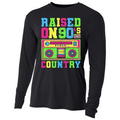 Raised On 90s Country Music  Country Concert Outfit Cooling Performance Long Sleeve Crew