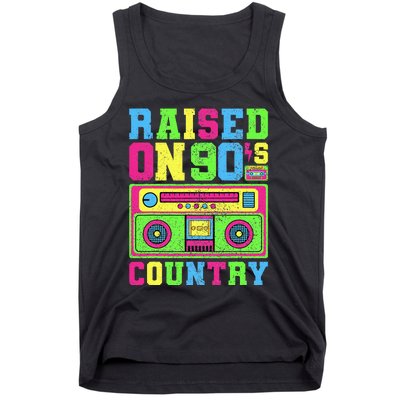 Raised On 90s Country Music  Country Concert Outfit Tank Top