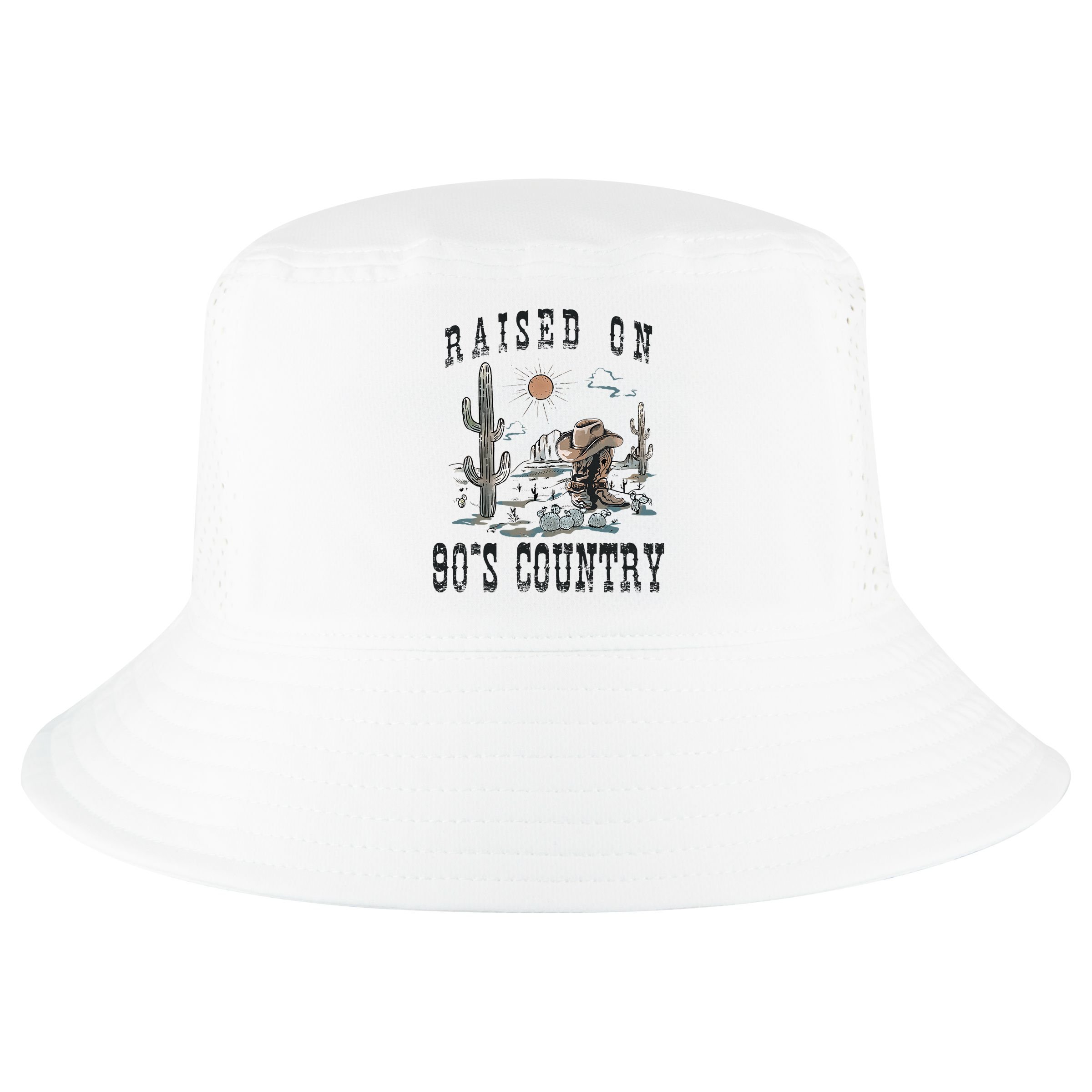 Raised On 90S Country Music Cowgirl Western Cool Comfort Performance Bucket Hat