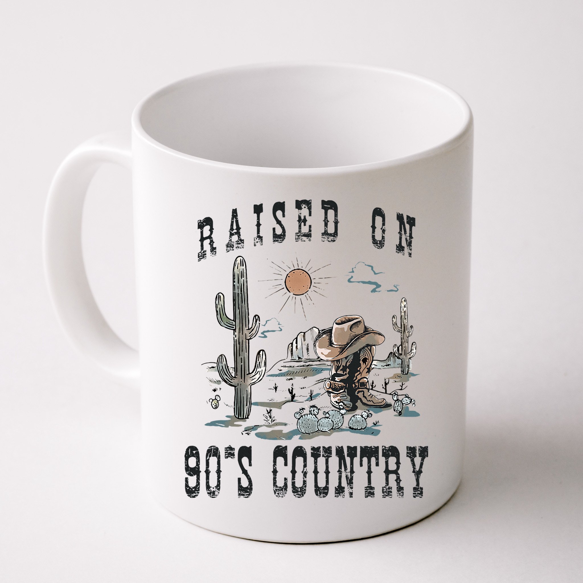 Raised On 90S Country Music Cowgirl Western Mug