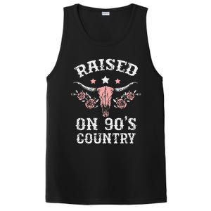 Raised On 90S Country Southern Western Cow PosiCharge Competitor Tank