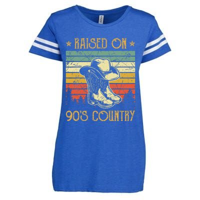 Raised On 90s Country Raised On 90s Country Music Enza Ladies Jersey Football T-Shirt