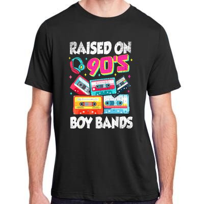 Raised On 90s Boy Bands Cassette Tape Retro Adult ChromaSoft Performance T-Shirt