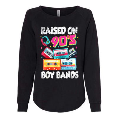 Raised On 90s Boy Bands Cassette Tape Retro Womens California Wash Sweatshirt