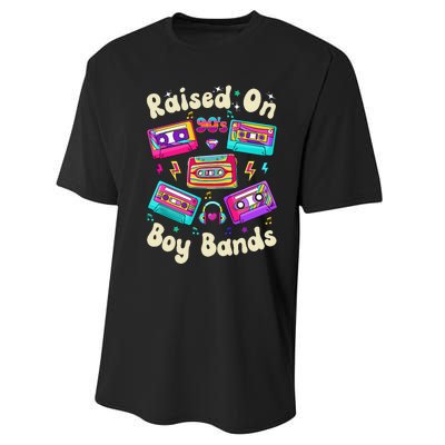 Raised On 90s Boy Bands Cassette Tape Performance Sprint T-Shirt