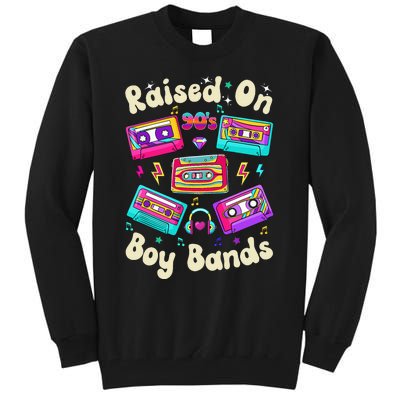 Raised On 90s Boy Bands Cassette Tape Tall Sweatshirt