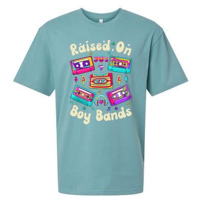 Raised On 90s Boy Bands Cassette Tape Sueded Cloud Jersey T-Shirt