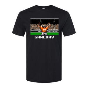 Retro Orange And White Football 8 Bit Video Game Softstyle CVC T-Shirt