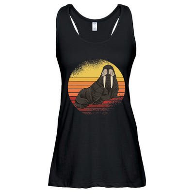 Retro Ocean Animal Sea Walrus Lover Walrus Ladies Essential Flowy Tank