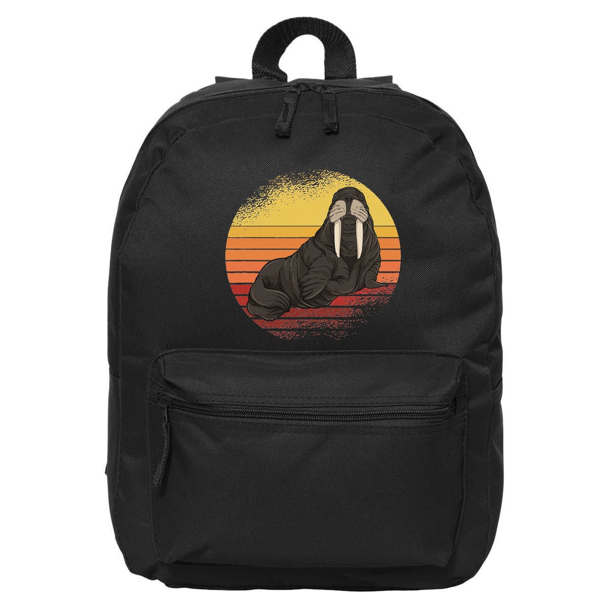 Retro Ocean Animal Sea Walrus Lover Walrus 16 in Basic Backpack