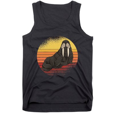 Retro Ocean Animal Sea Walrus Lover Walrus Tank Top