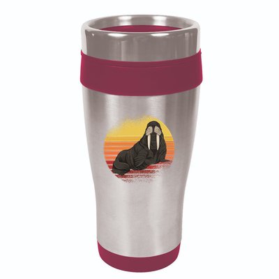 Retro Ocean Animal Sea Walrus Lover Walrus 16oz Travel Tumbler