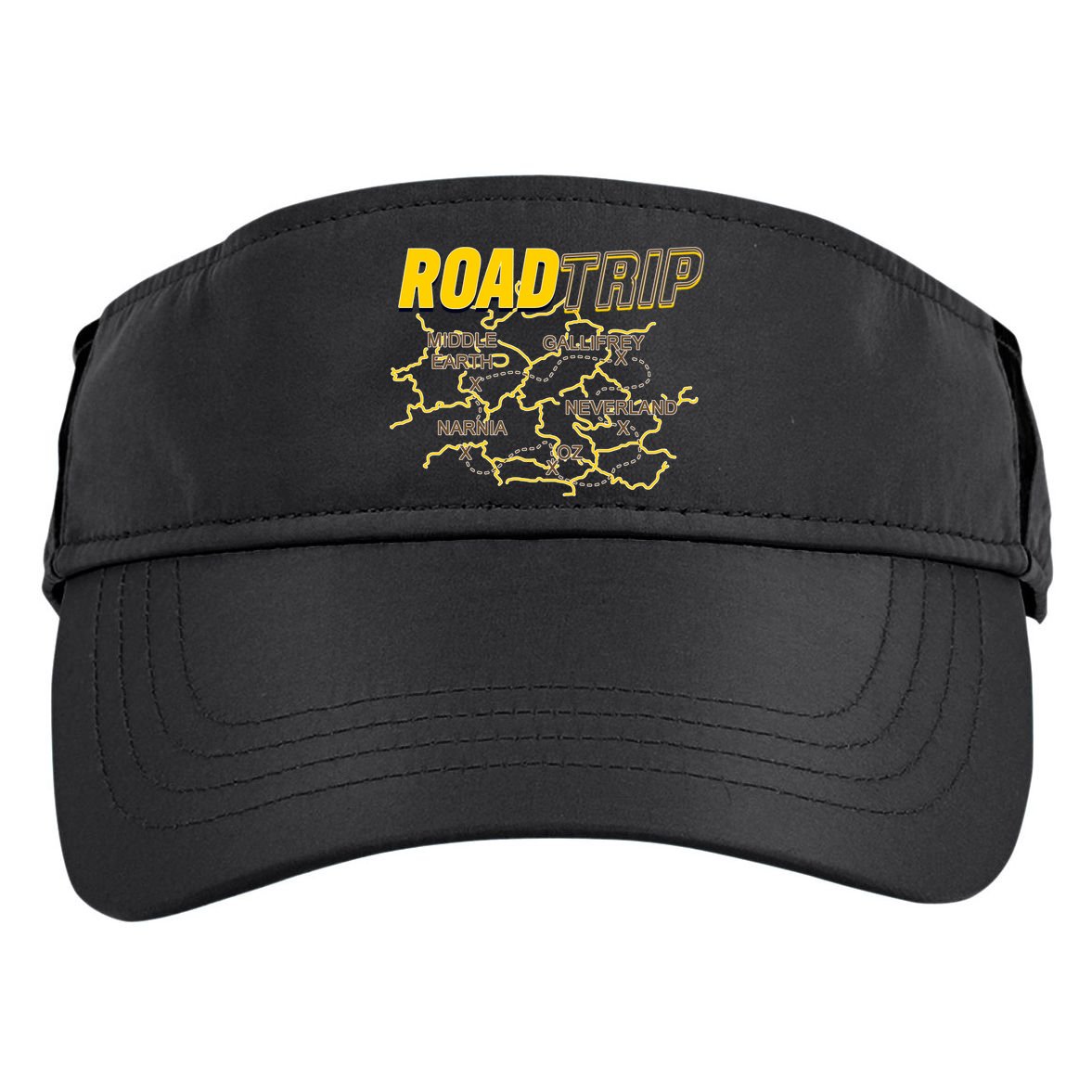 Road Trip Fantasy Treasure Map Adult Drive Performance Visor