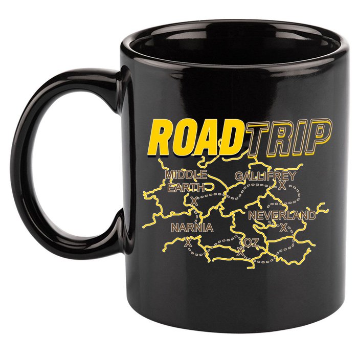 Road Trip Fantasy Treasure Map 11oz C Handle Ceramic Mug