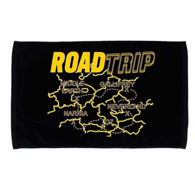 Road Trip Fantasy Treasure Map Microfiber Hand Towel