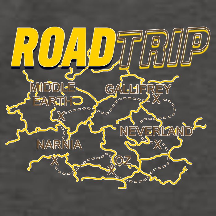 Road Trip Fantasy Treasure Map Vector Backpack