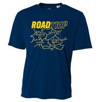 Road Trip Fantasy Treasure Map Cooling Performance Crew T-Shirt