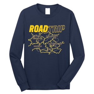 Road Trip Fantasy Treasure Map Long Sleeve Shirt