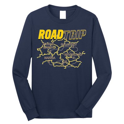Road Trip Fantasy Treasure Map Long Sleeve Shirt
