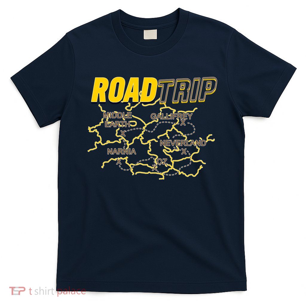 Road Trip Fantasy Treasure Map T-Shirt
