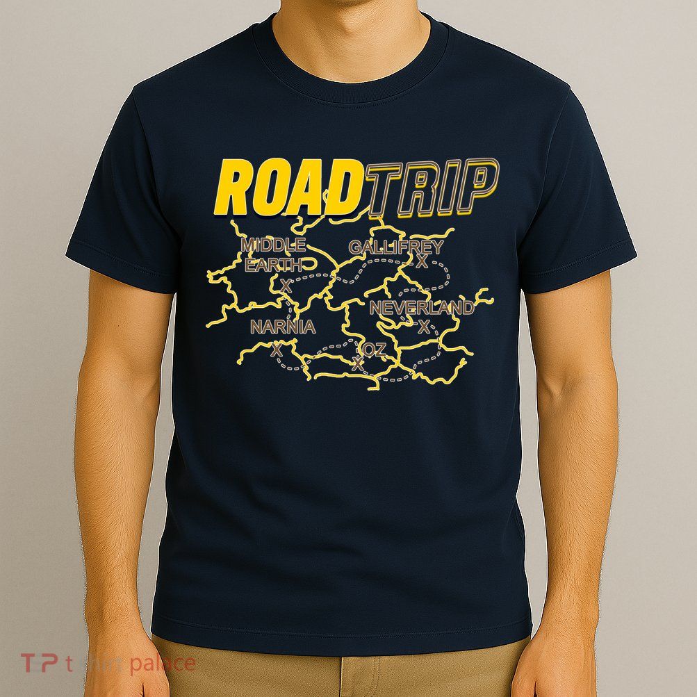 Road Trip Fantasy Treasure Map T-Shirt