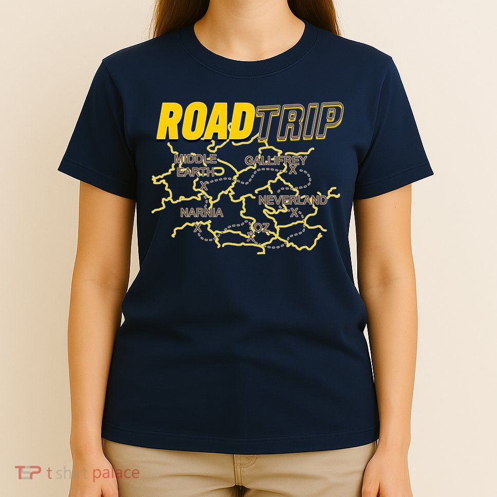 Road Trip Fantasy Treasure Map T-Shirt