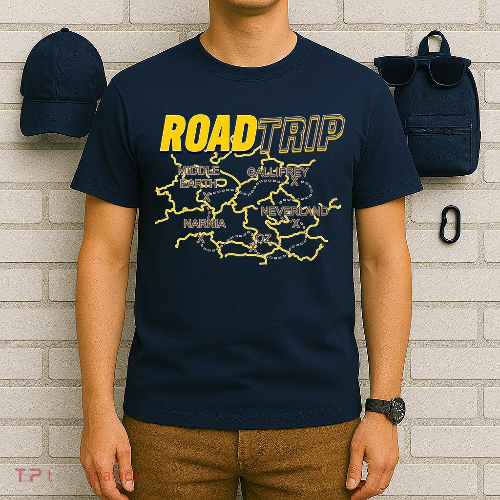 Road Trip Fantasy Treasure Map T-Shirt