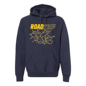 Road Trip Fantasy Treasure Map Premium Hoodie