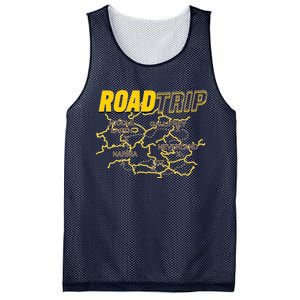 Road Trip Fantasy Treasure Map Mesh Reversible Basketball Jersey Tank