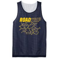 Road Trip Fantasy Treasure Map Mesh Reversible Basketball Jersey Tank