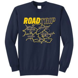 Road Trip Fantasy Treasure Map Tall Sweatshirt