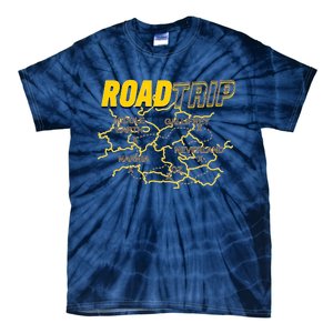 Road Trip Fantasy Treasure Map Tie-Dye T-Shirt