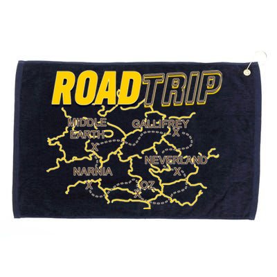 Road Trip Fantasy Treasure Map Grommeted Golf Towel