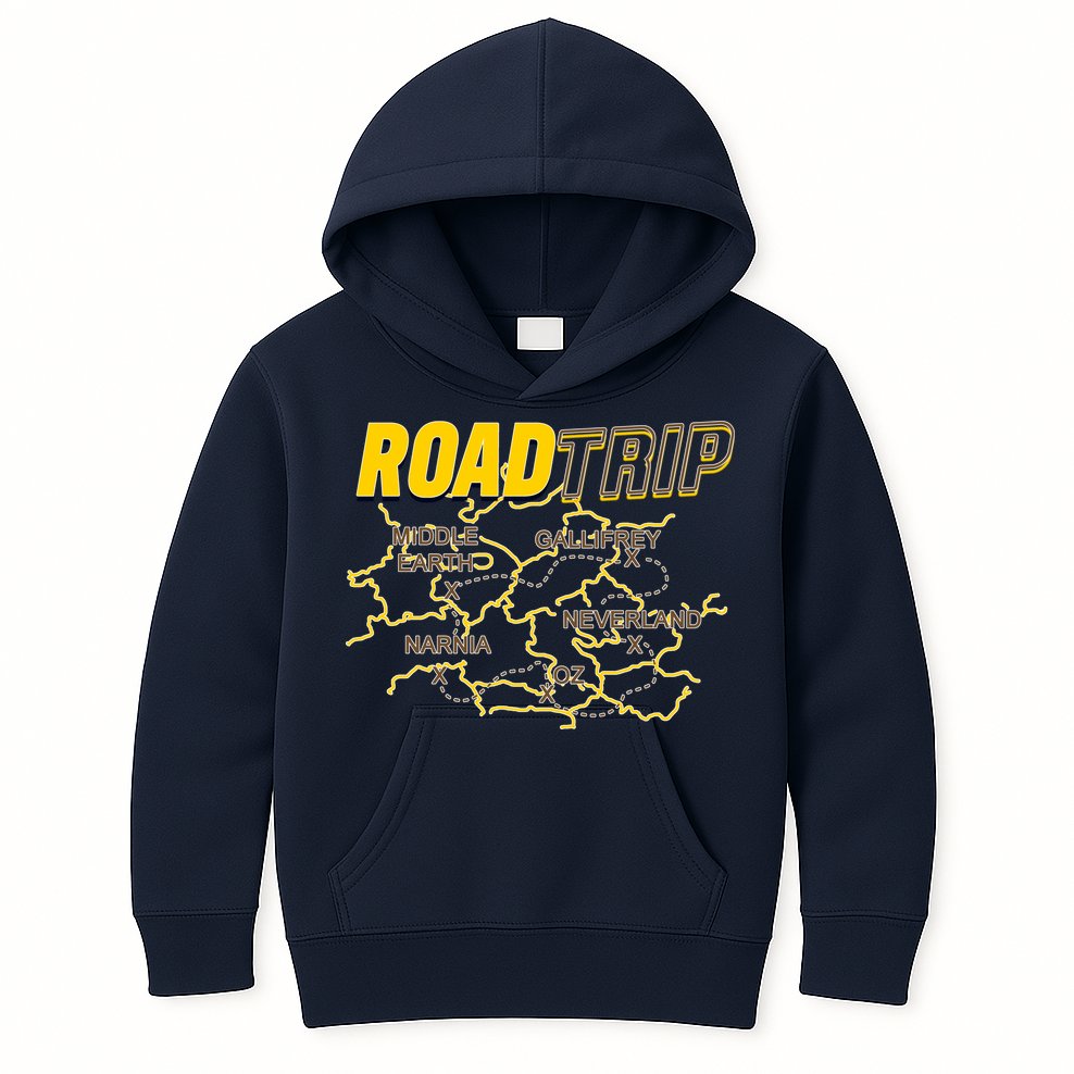 Road Trip Fantasy Treasure Map Kids Hoodie