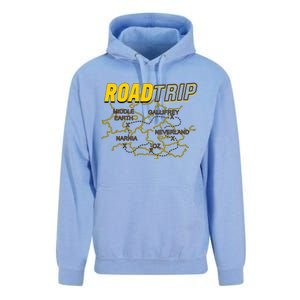 Road Trip Fantasy Treasure Map Unisex Surf Hoodie