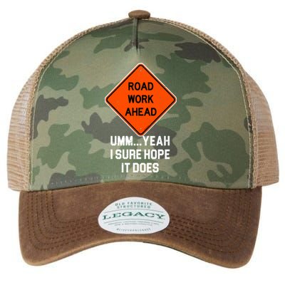 Road Work Ahead Funny Construction Legacy Tie Dye Trucker Hat