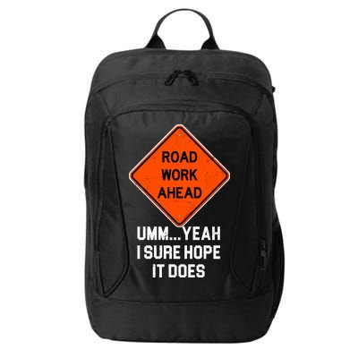 Road Work Ahead Funny Construction City Backpack