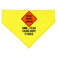 Road Work Ahead Funny Construction USA-Made Doggie Bandana